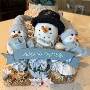 Vintage Berkeley Designs VTG 2000 Animated Stuffed Snowman Christmas Holiday